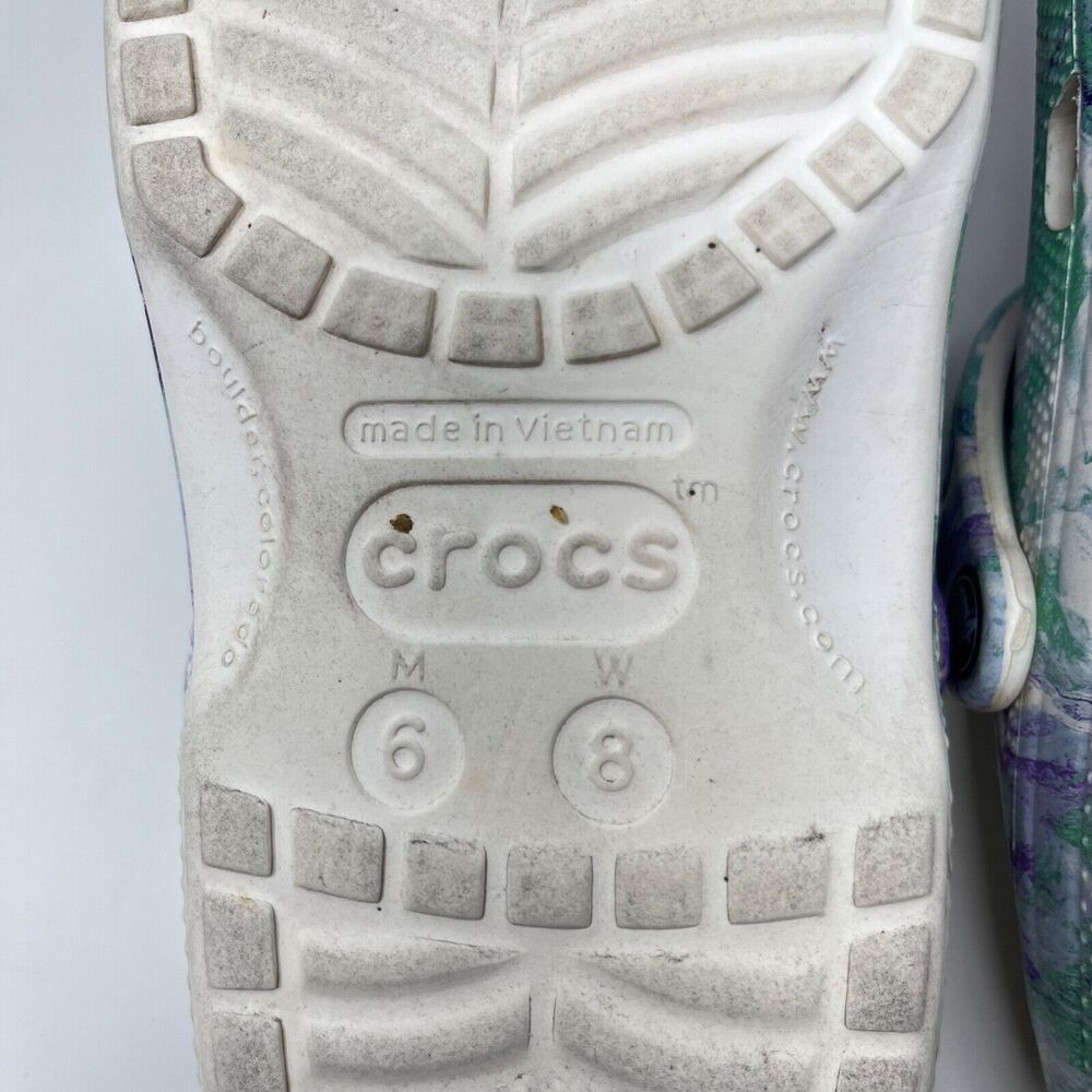 Crocs Classic Marbled Out of this World Clog Sandals Blue and White  Women's 8 - Picture 10 of 10